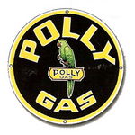 Chevrolet Parts -  "POLLY GAS" SIGN - DOUBLE SIDED 22"