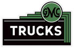 GMC Parts -  GMC TRUCKS DEALER SIGN -STEEL-LARGE 34"