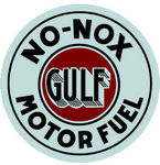 Chevrolet Parts -  "gulf NO-NOX" LOGO 12" DISC gasoline sign
