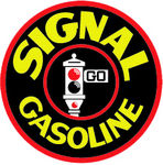 Chevrolet Parts -  "SIGNAL GASOLINE" LOGO 12" DISC gasoline sign