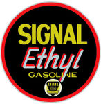 Chevrolet Parts -  "SIGNAL ETHYL" LOGO 12" DISC gasoline sign