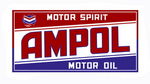 Chevrolet Parts -  "AMPOL MOTOR OIL" RECTANGULAR SIGN -15-1/2" x 32"