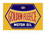 Chevrolet Parts -  "GOLDEN FLEECE MOTOR OIL" SQUARE SIGN -22" x 32"