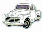 Chevrolet Parts -  1947-53 CHEVY TRUCK HAT PIN - WHITE