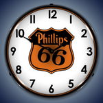 Chevrolet Parts -  Phillips 66 Gasoline LED CLOCK - orange
