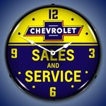 Chevrolet Parts -  CHEVROLET BOWTIE SALES & SERVICE LED CLOCK