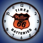 Chevrolet Parts -  PHILLIPS 66 TIRES & bATTERIES LED CLOCK