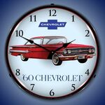 Chevrolet Parts -  1960 CHEVY RED IMPALA HARDTOP LED CLOCK