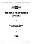 Chevrolet Parts -  REGULAR PRODUCTION OPTIONS FOR 1947