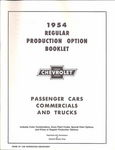 Chevrolet Parts -  REGULAR PRODUCTION OPTIONS FOR 1954