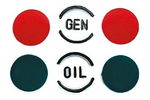 1957 PASS GRN/RED LENS & OIL/GEN PLATE