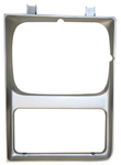 1985-88 SINGLE RECT HEADLIGHT BEZEL-SILVER - LF