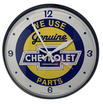 Chevrolet Parts -  "GENUINE CHEVROLET PARTS" CLOCK - 12"
