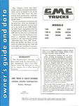 GMC Parts -  1955-56 GMC TRUCK OWNERS PAMPHLET