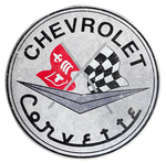 Chevrolet Parts -  15" DOMED METAL SIGN - CHEVROLET CORVETTE